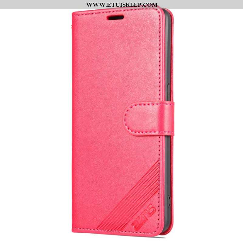 Etui Folio do Oppo Reno 8 Lite Stylizacja Skóry Azns